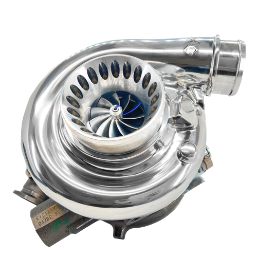 Polished KC Jetfire S2r Gen 2 Dual Ball Bearing Turbo for 6.0 POWERSTROKE (2003-2007)